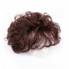Peluca de mediana edad y para ancianas, cabello corto rizado de madre, transpirable, pieza de repuesto, cobertura de cabeza de una pieza, peluca para canas en stock