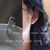 Largo del nuevo estilo étnico chino retro nicho exquisito simple personalidad dulce fresco tipo dragón clip para hueso de la oreja pendientes