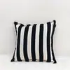 Estilo ins fronha listrada de algodão e linho preto e branco almofada decorativa para sofá de casa almofada de encosto fronha atacado Amazon transfronteiriço
