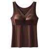 Nuevo Chaleco Satinado Cálido y Hermoso con Aloe Vera Nutritivo para la Piel para Mujer, Sin Sujetador, con Almohadillas en el Pecho y Push-Up, Ropa Interior Seamless