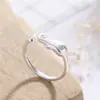 Anillo de Ballena Pequeña Abierta Chapado en Plata Joyería de Moda para Mujer Anillo de Personalidad Simple y Moderno Anillo de Estudiante Anillo Creativo de Animal