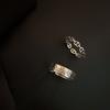 Plata s925 Número Romano Plata Esterlina Retro Anillo Abierto para Dedo Índice para Mujer ins Trendy Celebridad de Internet Estilo Frío Anillo Distintivo