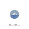Broche do Monte Fuji Estilo Japonês Simples Estilo INS Insígnia Redonda Pequena Fivela de Bolsa Personalizada Broche Decorativo