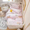 Conjunto de tres piezas de algodón para jardín de infantes, colcha para siesta de bebé, juego de seis piezas de algodón puro, juego de ropa de cama de dibujos animados para niños para la entrada al jardín de infantes