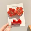 Pinza para el pelo de niña pequeña León Danzante Hanfu Borla Año Nuevo Accesorio para el pelo Peluca Princesa Lazo Adorno para el pelo Pinza para el pelo de niños