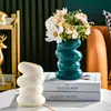 Vaso de Flores de Plástico Vasos Nórdicos para Flores Espiral Criativo