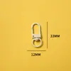 Chaveiro Fivela de Porta Giratória em Forma de U Pingente de Boneca Acessório DIY Liga de Zinco 33mm Pequena Fivela de Porta