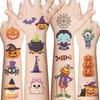 10 nuevas pegatinas de tatuajes de Halloween con dibujos animados para niños transfronterizos, lindas pegatinas desechables para decorar brazos en fiestas navideñas