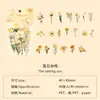 Pegatinas Atemporales para Mascotas: Serie Plantas del Mundo - Materiales de Decoración para Diario Temáticos de Plantas, 40 Hojas, 6 Diseños