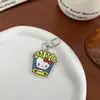 Colgante de etiqueta de texto acrílico de un solo lado para Navidad, linda decoración de bolsa de dibujos animados de Hello Kitty, llavero, pequeño regalo