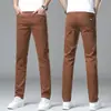 Jeans de Verão com Stretch Masculino Corte Reto Slim Verão Juventude Versátil Casual Calças Masculinas 2025 Calças Novas