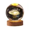 Explosiones transfronterizas Bola de cristal luminosa USB 3D tallada Regalos creativos Adornos de escritorio Bola de cristal Luz nocturna