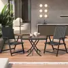 Mesas e Cadeiras de Exterior, Conjunto de Mesa e Cadeiras de Exterior para Varanda, Mesa e Cadeiras Dobráveis Modernas para Jardim Pequeno, Mesinha de Café, Mesa e Cadeiras de Exterior para Pátio
