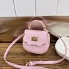Bolsa Popular Nueva para Niños 2025, Bolso Cruzado de Niña Moderno y Dulce con Lazo, Bolso de Mano Moderno de Color Sólido para Niños