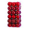 Set de Barriles Creativos 6CM36 Caja Bola Decoración Navideña para Ventana Plástico Bola Navideña Colgante para Árbol de Navidad