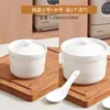 Olla de Cerámica para Estofar con Tapa, Adecuada para Uso Doméstico, para Cocinar al Vapor Verduras, Flan de Huevo, Sopa y Olla Pequeña de Barro para Cocinar