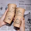 Taza desechable estilo ins engrosada comercial patrón de dibujos animados taza de papel para el hogar taza de leche de soja cara sonriente taza de agua al por mayor