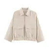 Ropa de exterior cruzada europea y americana de ramio para primavera y otoño, nueva chaqueta abrigo al por mayor, mezcla, cremallera, transfronterizo