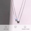 Acero de titanio no se decolora Zhao Lusi mismo collar de diamantes redondos de circón para mujer accesorios de alta gama japoneses y coreanos cadena de clavícula de lujo ligero