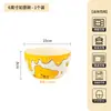 Conjunto Fofo Estilo Creme Cor Esmalte Abaixo Desenho Animado Urso Cerâmico Prato e Tigela Conjunto de Louças Combinação Doméstica Tigela de Arroz Sopa Prato de Peixe