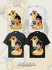 Verão 2026 Novo Neymar Americano High Street Camiseta Algodão Puro Peso Pesado Floco de Neve Casual Tendência Masculina Manga Curta