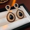 Aretes de Diamantes Vintage Medievales, Agujas de Plata, Colgantes Colgantes Estilo Palacio Retro, Aretes, Aretes de Alta Gama y Resistentes