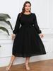 Tiro Real Vestido para Mujer Tallas Grandes Elegante Exportación Europea y Americana Transfronterizo Amazon Chifón Cintura Gorda Vestido MM para Mujeres