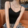 Selección estricta de top de tirantes con base para almohadilla en el pecho camisola para mujer nueva prenda exterior de una pieza hermoso diseño de espalda sujetador ropa interior verano