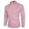 Camisa de manga larga para hombre, nueva versión coreana, informal, de negocios, de color sólido, ajustada, para uso profesional, de comercio exterior transfronterizo