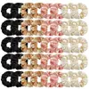 Diadema de Tela de Satén Nueva Transfronteriza Flor de Tela de Color Sólido Cuerda para Cola de Caballo Banda Elástica Accesorios para el Cabello Fabricante Mayorista