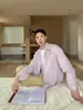 Camisa Retrô Casual Americana Listrada de Manga Longa com Proteção Solar para Homens, Nova Camisa Jaqueta Respirável Estilo Preguiçoso Tendência para Primavera e Outono