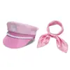 Gorra Azul Marino Bordada Europea y Americana Cosplay Uniforme de Policía Femenino Sombrero de Otoño e Invierno para Actuación Circunferencia de Cabeza Grande Sombrero de Marinero Japonés para Mujer