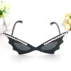 Gafas de Fiesta Estilo Mariposa Murciélago Rojo Negro Halloween Carnaval Baile Gafas Taladro de Punta Suministros para Fiesta Maquillaje