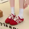 Novos Tênis de Treino Alemães Estampa de Leopardo Feminino 2026 Primavera Novos Tênis Casuais Retro para Skate Tênis Esportivos Planos com Cadarço Tênis Forrest Gump