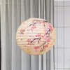 Lanternas de Papel Estilo Chinês para Decoração de Cenas Externas, Abajures Impressos Tradicionais, Lanternas para Preparo de Chá em Casas de Chá, Enfeites Pendurados