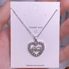 Collar de Corazón de Acción de Gracias para Mamá, Cadena Elegante y de Moda para la Clavícula, Regalo del Día de la Madre para Mamá, Colgante Elegante