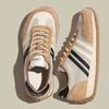 Tênis Feminino Forrest Gump com Blocos de Cor Primavera e Outono Novo Leve e Confortável Couro Genuíno Respirável Antiderrapante Waffle Casual Esportivo para Mulheres