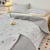 Conjunto de Capa de Cama de Algodão Lavado Modelo Novo 2026, Conjunto de Três Peças Acolchoado Tatami de Grau A para Maternidade e Bebê, Adequado para Todas as Estações