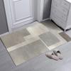 Alfombra Geométrica de Terciopelo de Cristal Simple para Entrada, Resistente a Manchas, para Uso Doméstico, Alfombra Personalizable para Sala de Estar y Dormitorio, Minimalista Moderno