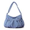 Bolso de Nailon Plisado Simple para Mujer Estilo Coreano Nuevo Zorro Colorido Casual Ligero para Viaje Diario Bolso Cruzado