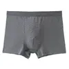 Ropa interior de algodón para hombre de cintura media para verano, talla grande holgada, transpirable, boxers juveniles, pantalones de cuatro esquinas a rayas para niños
