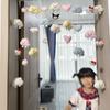 Cortina de puerta de nube adornos lindos para niños creativa Yugui perro cortina divisoria niña melodía habitación de niña cortina de puerta de habitación