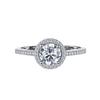 Anillo de plata de ley S925 con forma de bolso redondo y cuatro garras de diamante Mosang, abierto con microincrustaciones de circonita, ligero y lujoso, para mujer.