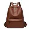Mochila Estilo Nuevo 2026 para Mujer Bolso Escolar de Cuero Retro Estudiantes Universitarios y de Preparatoria Mochila Sencilla para el Día a Día Tendencia