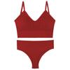 Sutiã Feminino Sem Aro Push-up Sexy Costas Bonitas Conjunto de Lingerie Base Sutiã Top Esportivo Triângulo Fino