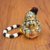 Peça de Mão do Deus da Riqueza Diário de Latão com Rosto Sorridente para Dar Boas-Vindas à Riqueza e ao Tesouro, Pulseira Portátil para Alívio de Tensão