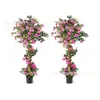 Buganvilia Artificial Transfronteriza Flor Falsa en Maceta Plantas Verdes Artificiales Medianas y Grandes Decoración de Puerta Ventana de Balcón Plantas de Paisajismo