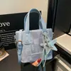 Bolsa Tote Balde Transversal Feminina Elegante Cor Sólida Verão 2026 Novo Estilo Coreano Tendência Estrela Pingente Menina