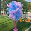 Novo Corredor de Casamento com Neve Artificial Adereços Decoração de Fundo para Casamento Árvore de Flor de Cerejeira Corredor de Casamento com Flor de Cerejeira de Ferro Forjado Enfeites de Casa