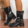 Botas Martin de Suela Gruesa para Mujer, Botines Vaqueros Western de Tacón Grueso, Nuevas Botas de Montura Marrones Estilo Británico Retro para Primavera y Otoño 2026